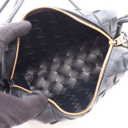 ループ イントレチャート ショルダーバッグ レザー ネイビー ボッテガヴェネタ バッグ BOTTEGA VENETA