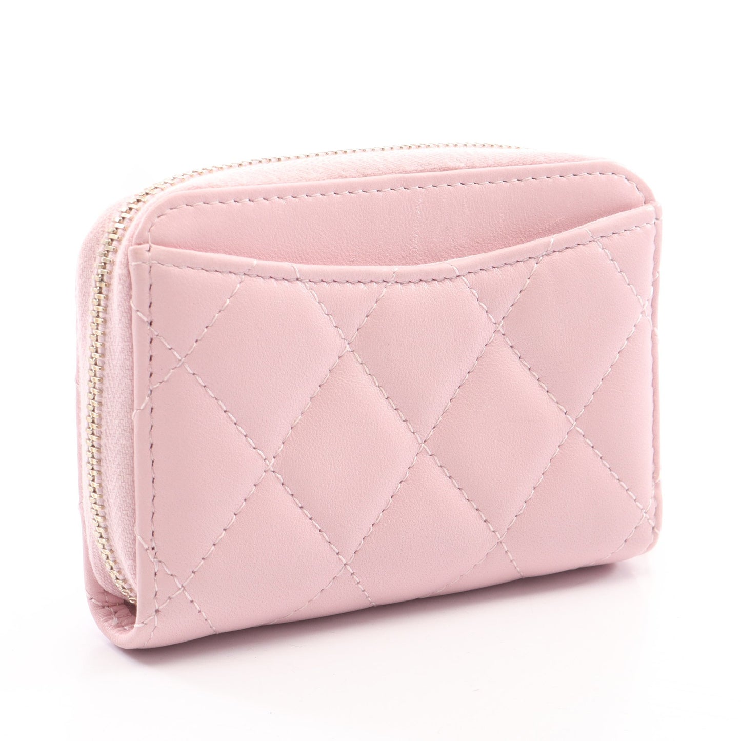 クラシック ジップ コインパース マトラッセ コインケース レザー ピンク ゴールド金具 シャネル