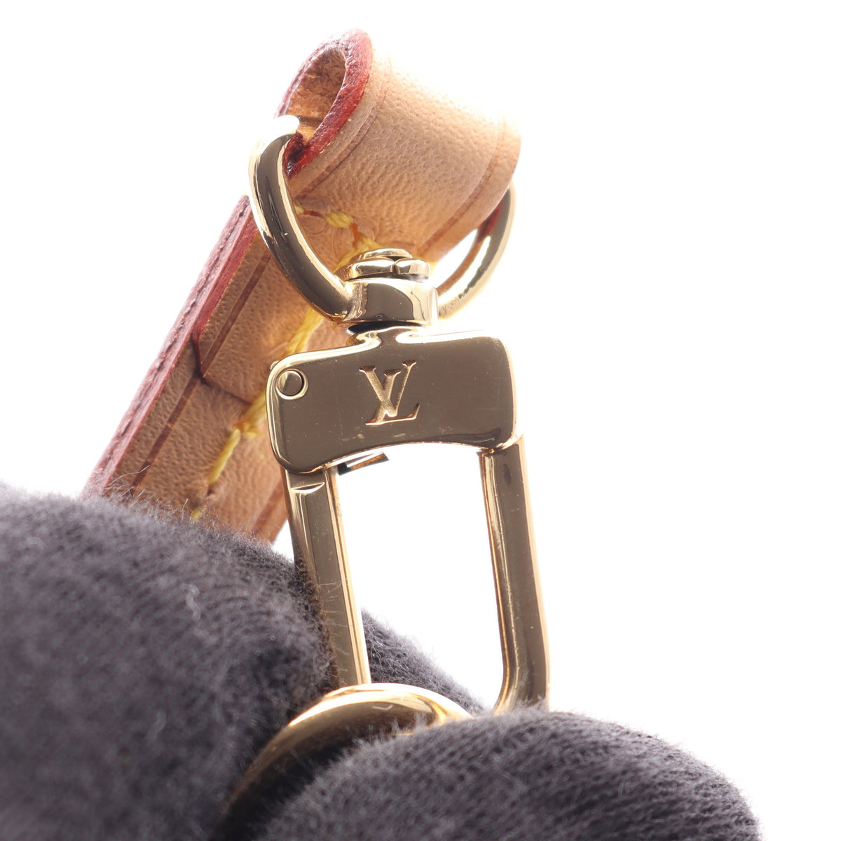 ポシェットアクセソワール ダミエアズール ハンドバッグ PVC レザー ホワイト ルイヴィトン バッグ LOUIS VUITTON