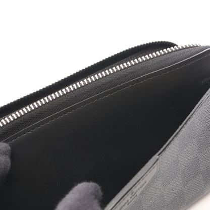 ジッピー ドラゴンヌ ダミエグラフィット L字ファスナー長財布 PVC レザー ブラック ルイヴィトン 財布・小物 LOUIS VUITTON