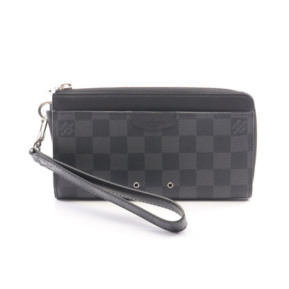 ジッピー ドラゴンヌ ダミエグラフィット L字ファスナー長財布 PVC レザー ブラック ルイヴィトン 財布・小物 LOUIS VUITTON