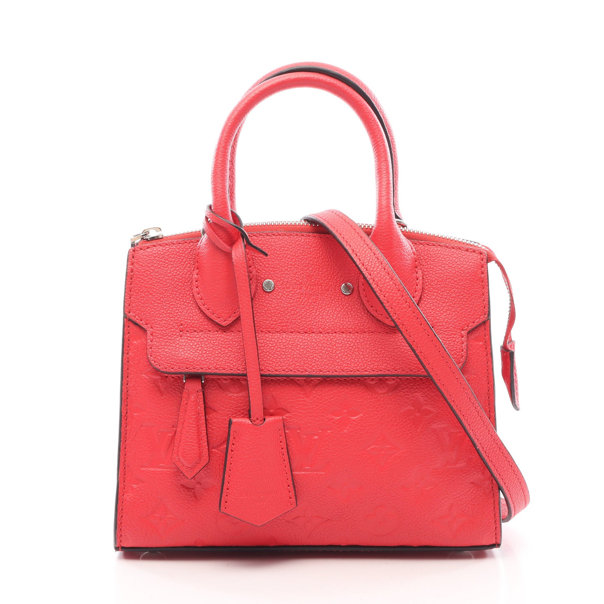 ポンヌフMINI モノグラムアンプラント ポピーペタル 2WAY ハンドバッグ レザー コーラルピンク ルイヴィトン バッグ LOUIS VUITTON