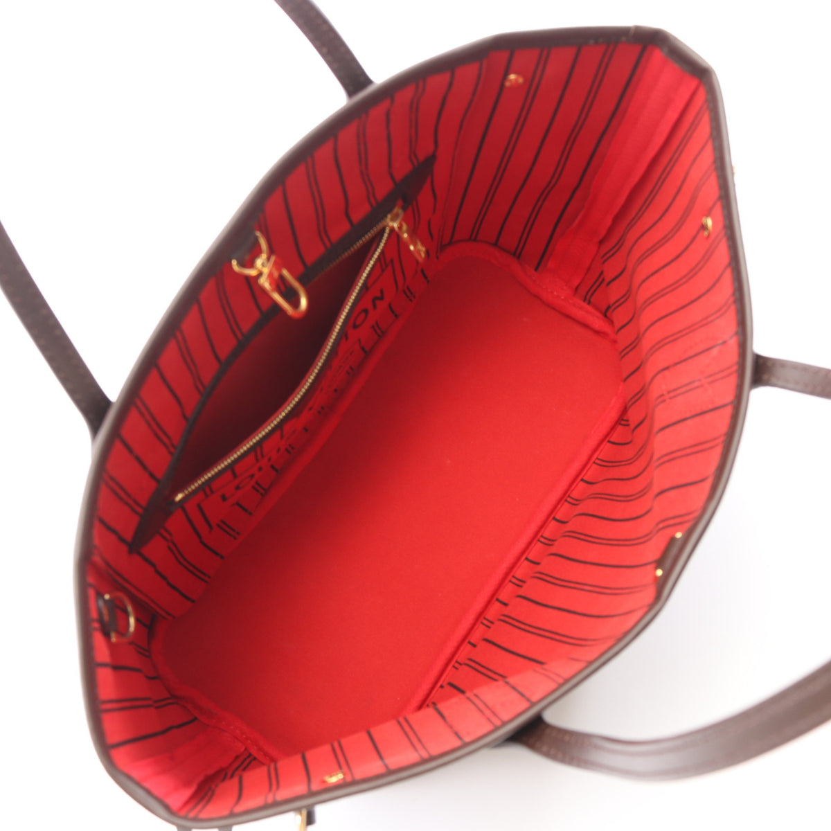 ネヴァーフルPM ダミエエベヌ ハンドバッグ トートバッグ PVC レザー ブラウン ルイヴィトン バッグ LOUIS VUITTON
