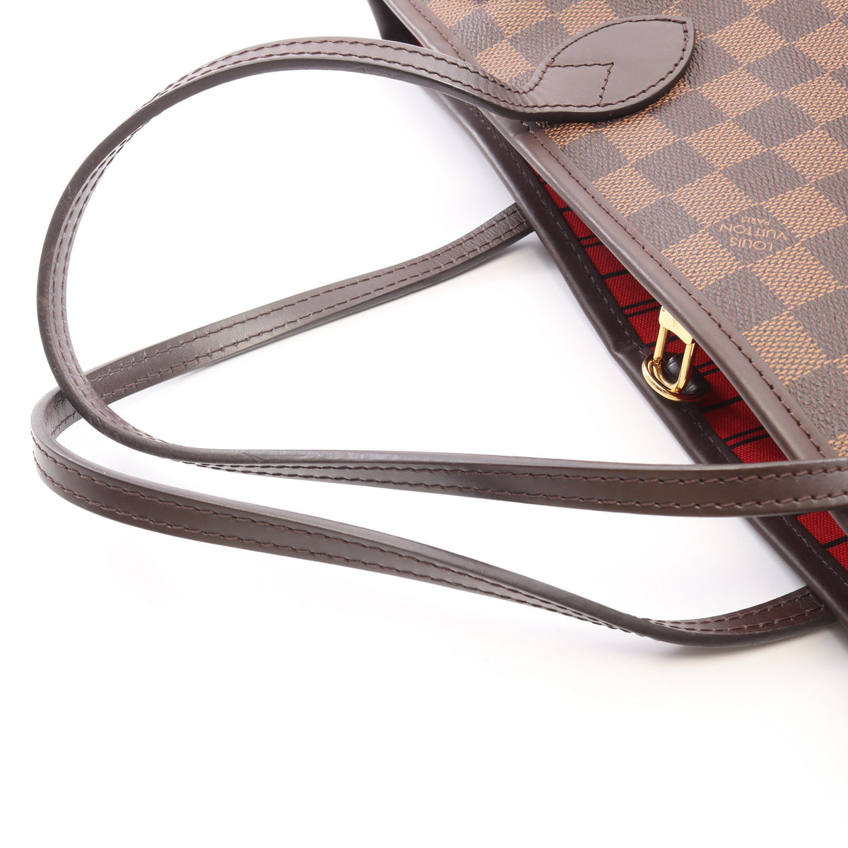 ネヴァーフルPM ダミエエベヌ ハンドバッグ トートバッグ PVC レザー ブラウン ルイヴィトン バッグ LOUIS VUITTON