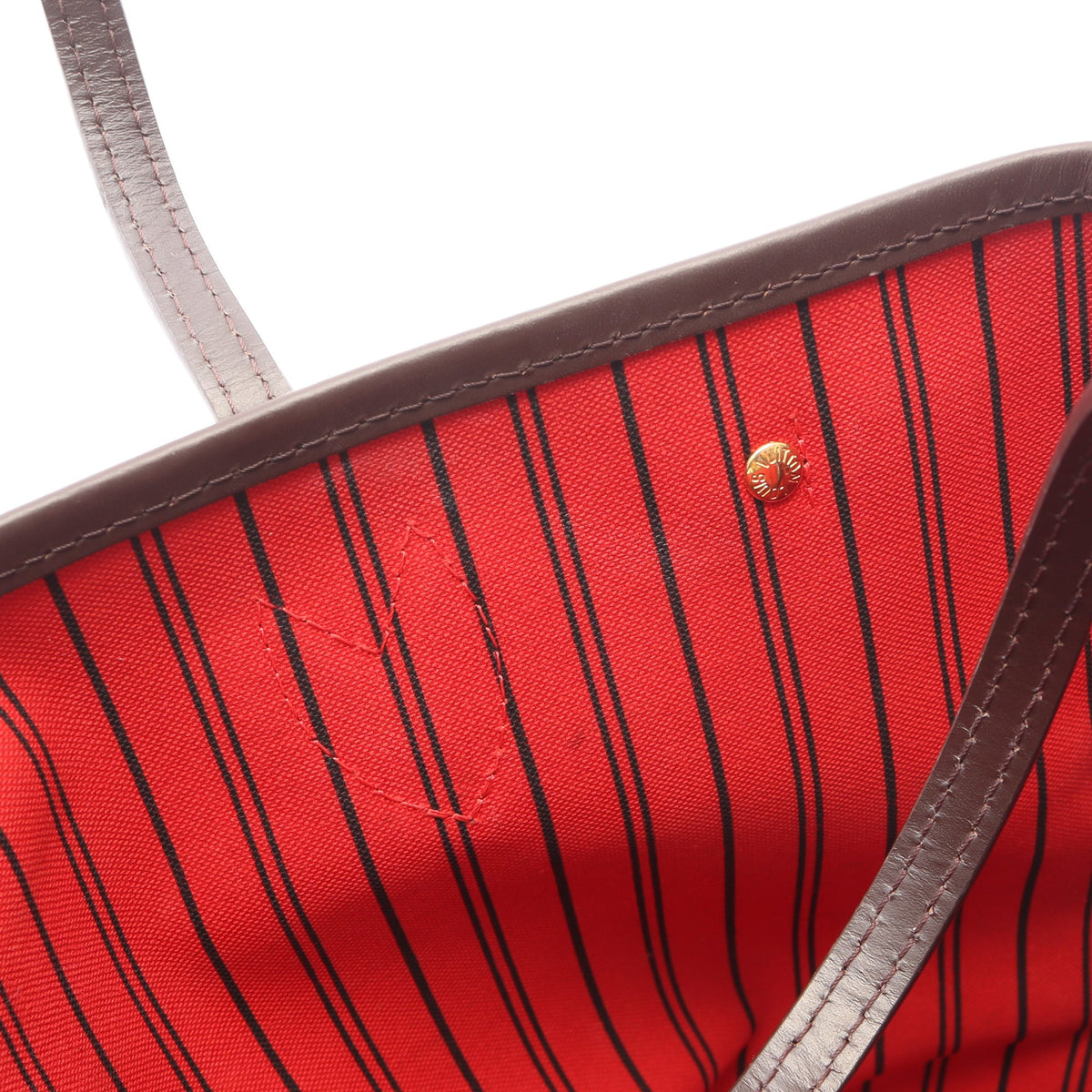 ネヴァーフルPM ダミエエベヌ ハンドバッグ トートバッグ PVC レザー ブラウン ルイヴィトン バッグ LOUIS VUITTON