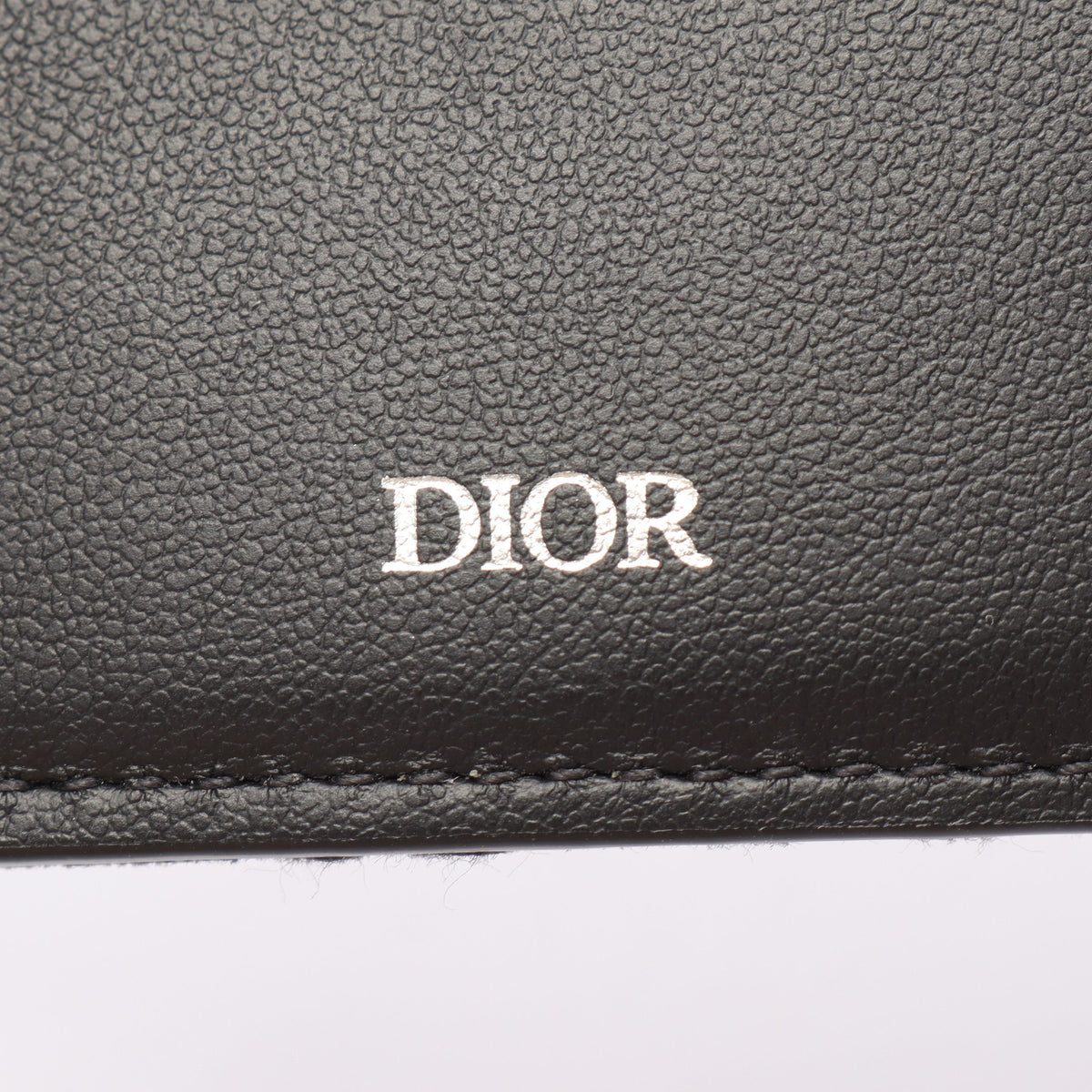 オブリーク 二つ折り財布 ジャガード/レザー ブラック ダークグレー クリスチャンディオール 財布・小物 Christian Dior