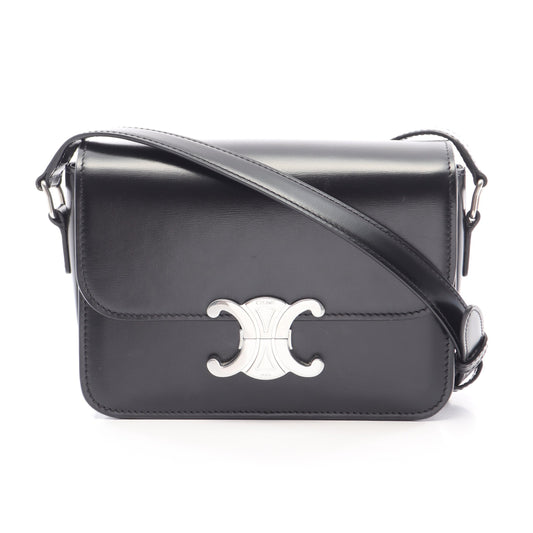 ティーン トリオンフ バッグ ショルダーバッグ レザー ブラック セリーヌ バッグ CELINE