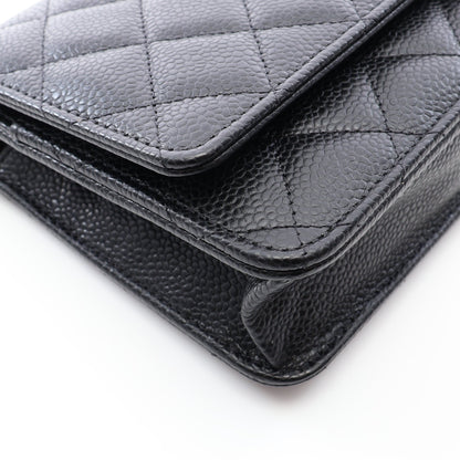 マトラッセ チェーンウォレット キャビアスキン ブラック ゴールド金具 シャネル バッグ CHANEL