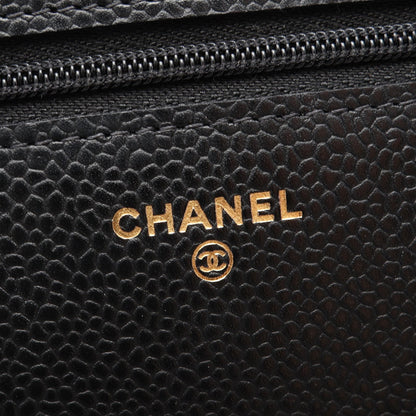 マトラッセ チェーンウォレット キャビアスキン ブラック ゴールド金具 シャネル バッグ CHANEL