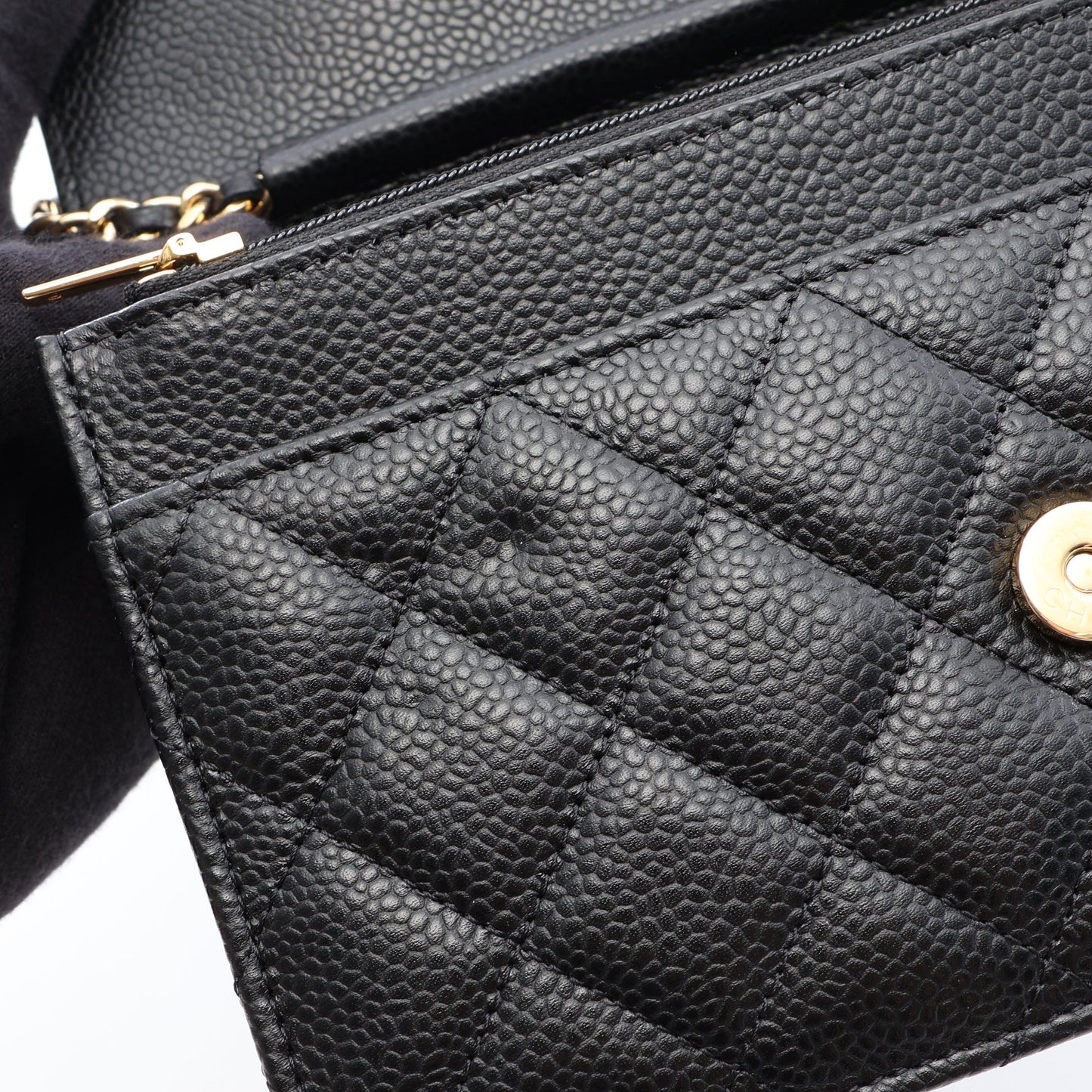 マトラッセ チェーンウォレット キャビアスキン ブラック ゴールド金具 シャネル バッグ CHANEL