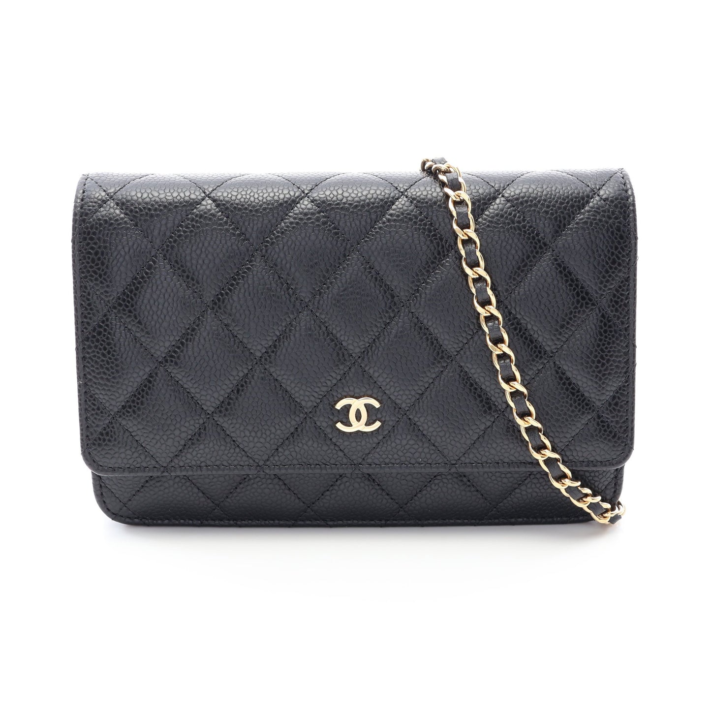 マトラッセ チェーンウォレット キャビアスキン ブラック ゴールド金具 シャネル バッグ CHANEL