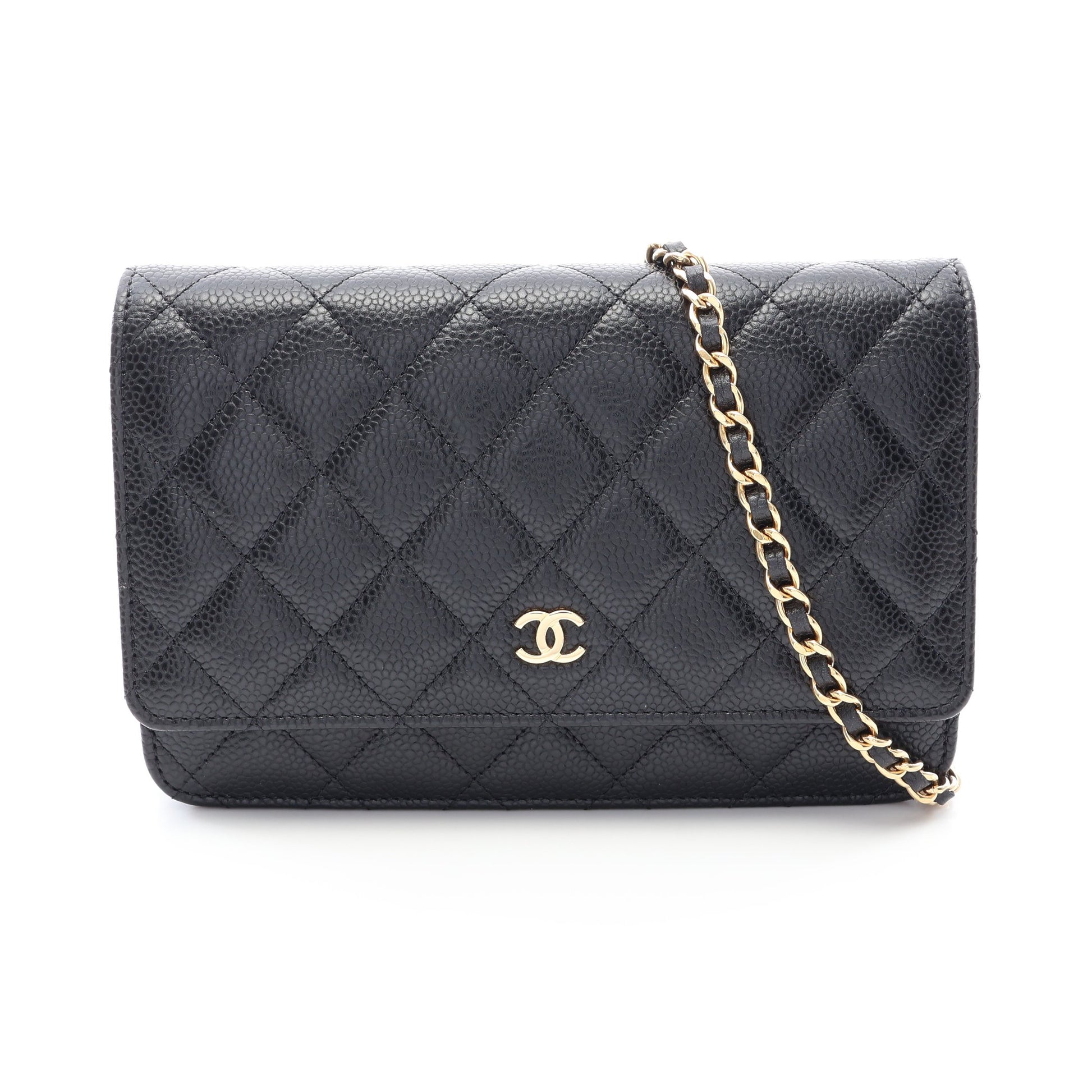 マトラッセ チェーンウォレット キャビアスキン ブラック ゴールド金具 シャネル バッグ CHANEL