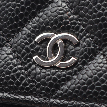 マトラッセ チェーンウォレット キャビアスキン ブラック シルバー金具 シャネル バッグ CHANEL