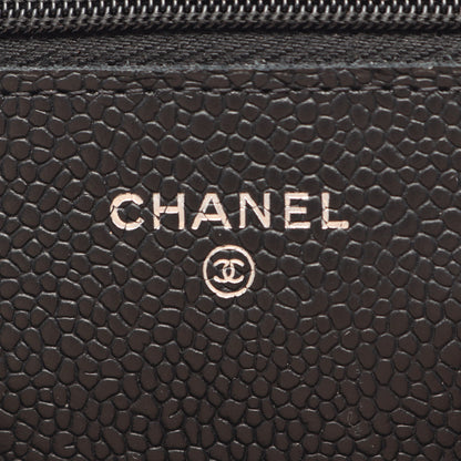 マトラッセ チェーンウォレット キャビアスキン ブラック シルバー金具 シャネル バッグ CHANEL