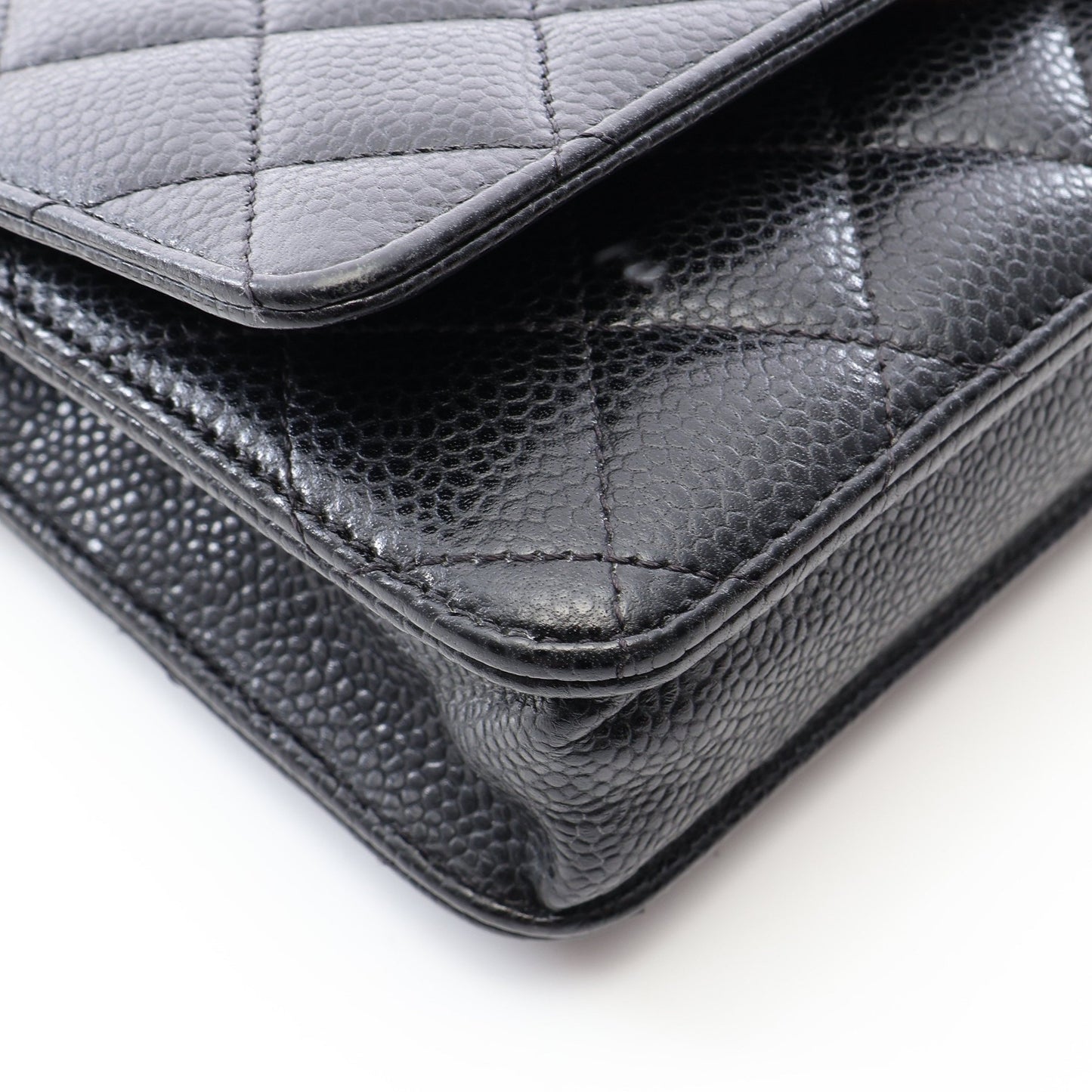 マトラッセ チェーンウォレット キャビアスキン ブラック ゴールド金具 シャネル バッグ CHANEL