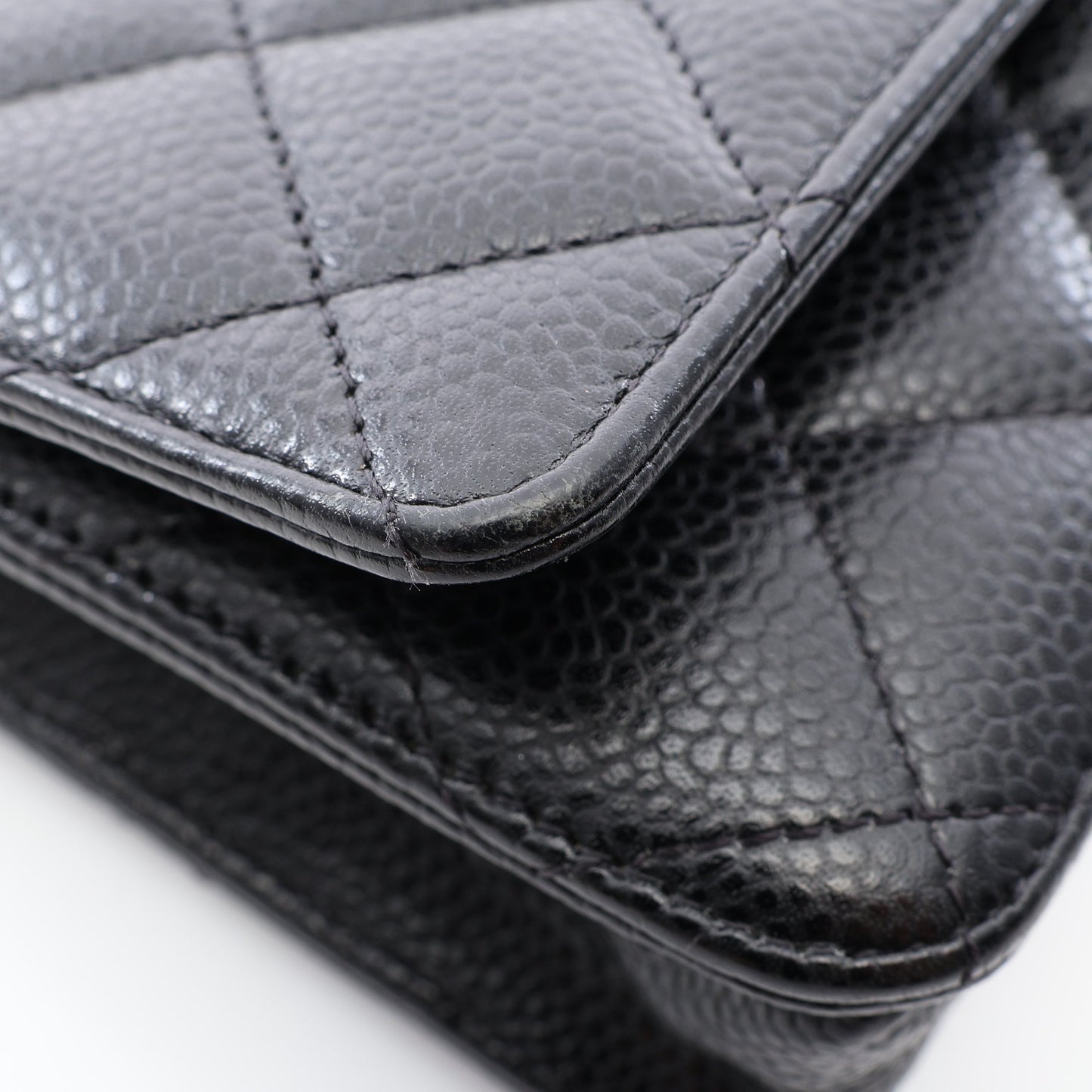 マトラッセ チェーンウォレット キャビアスキン ブラック ゴールド金具 シャネル バッグ CHANEL