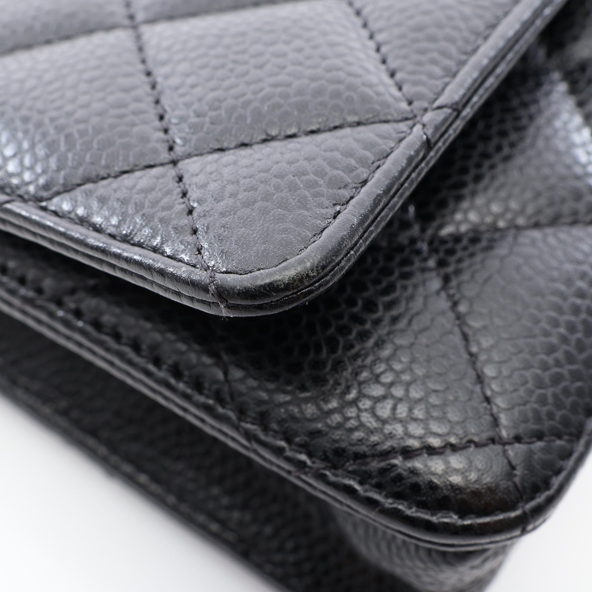 マトラッセ チェーンウォレット キャビアスキン ブラック ゴールド金具 シャネル バッグ CHANEL
