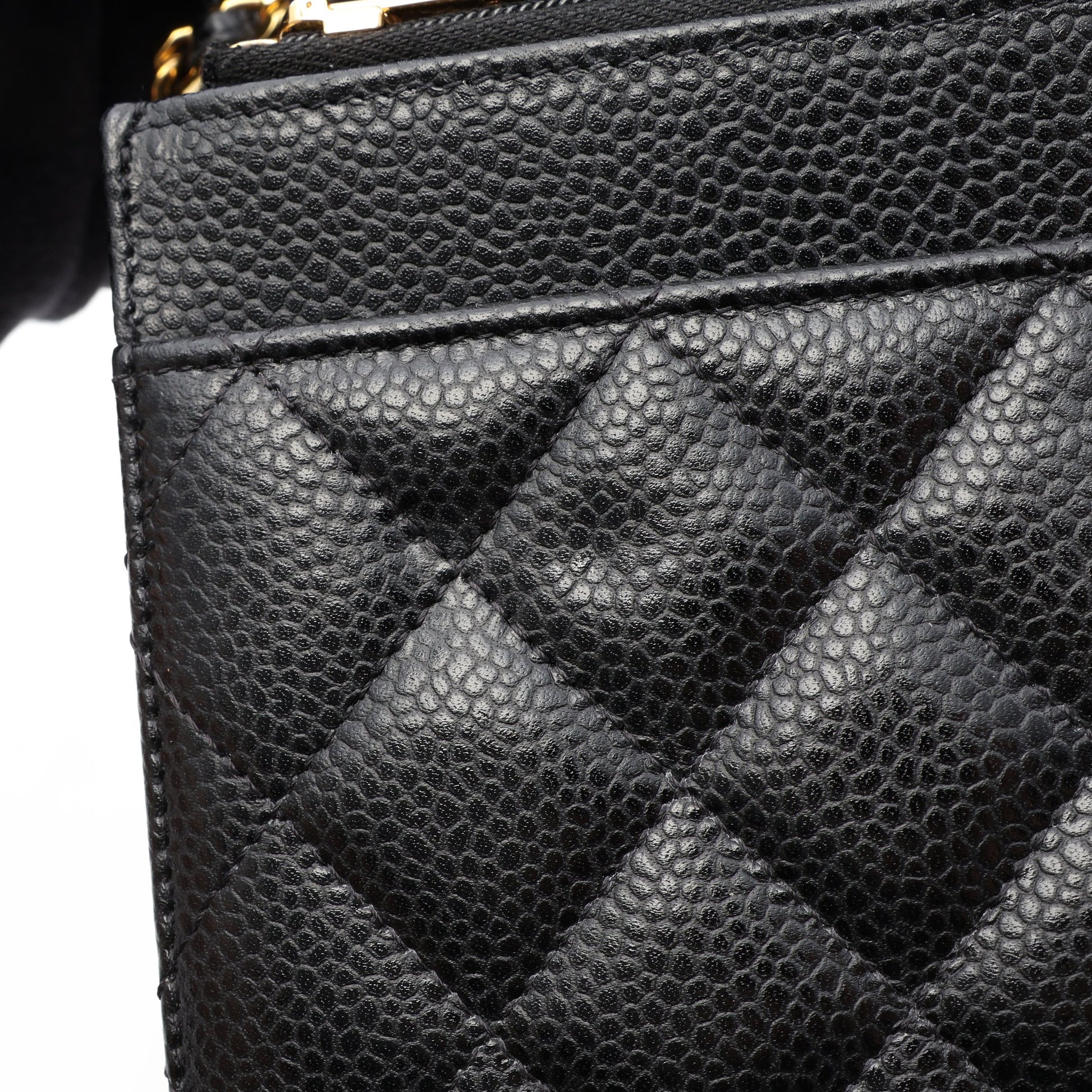マトラッセ チェーンウォレット キャビアスキン ブラック ゴールド金具 シャネル バッグ CHANEL