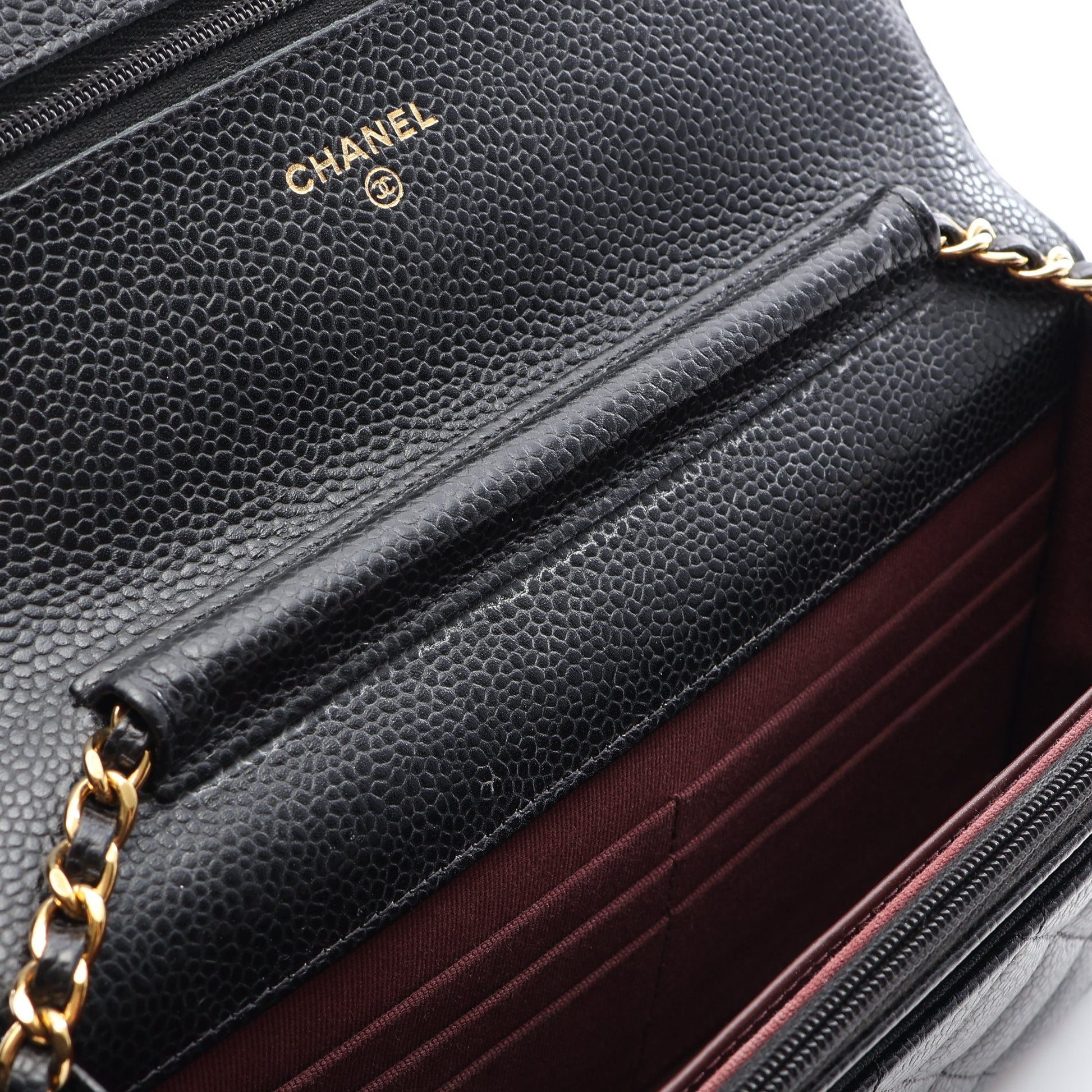 マトラッセ チェーンウォレット キャビアスキン ブラック ゴールド金具 シャネル バッグ CHANEL