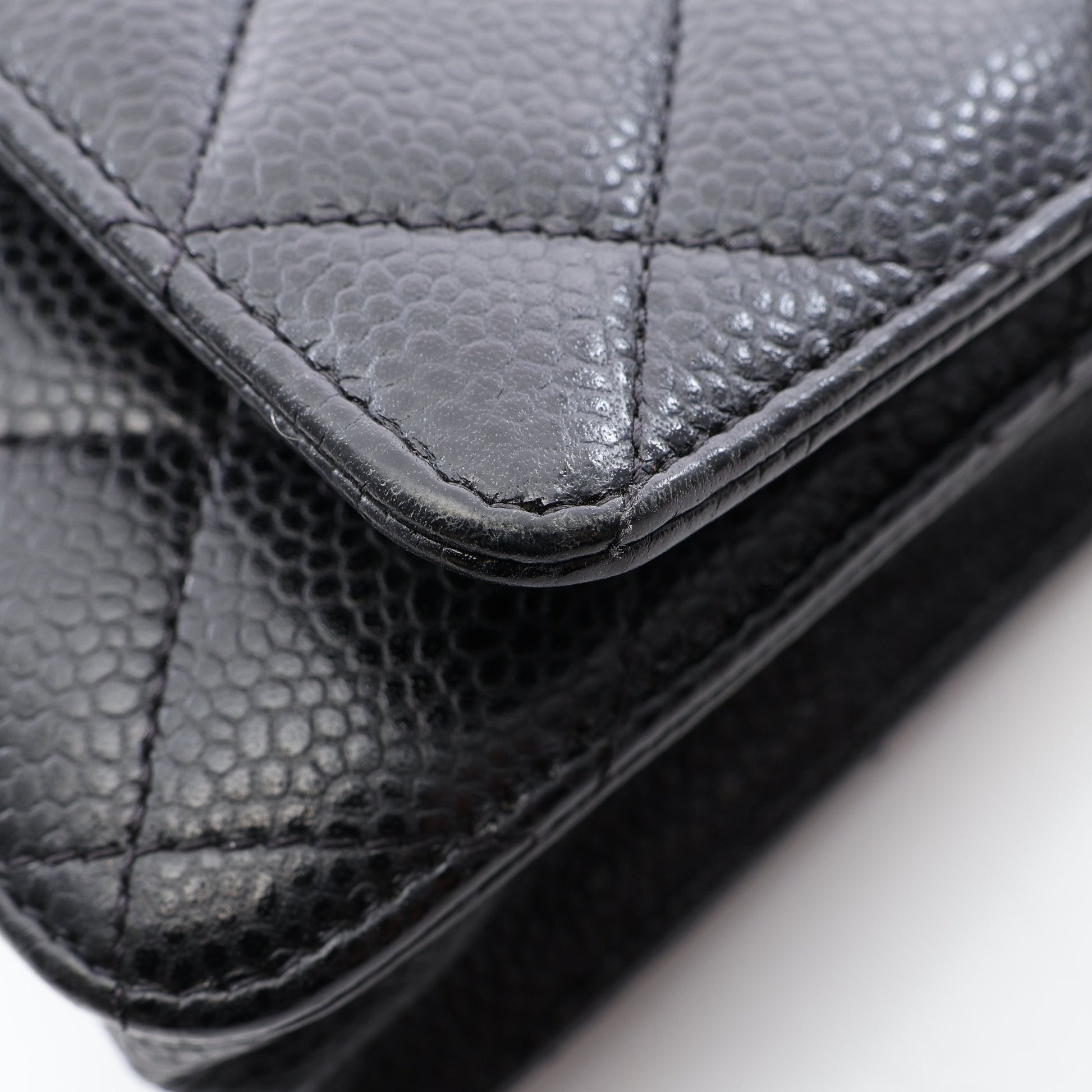マトラッセ チェーンウォレット キャビアスキン ブラック ゴールド金具 シャネル バッグ CHANEL