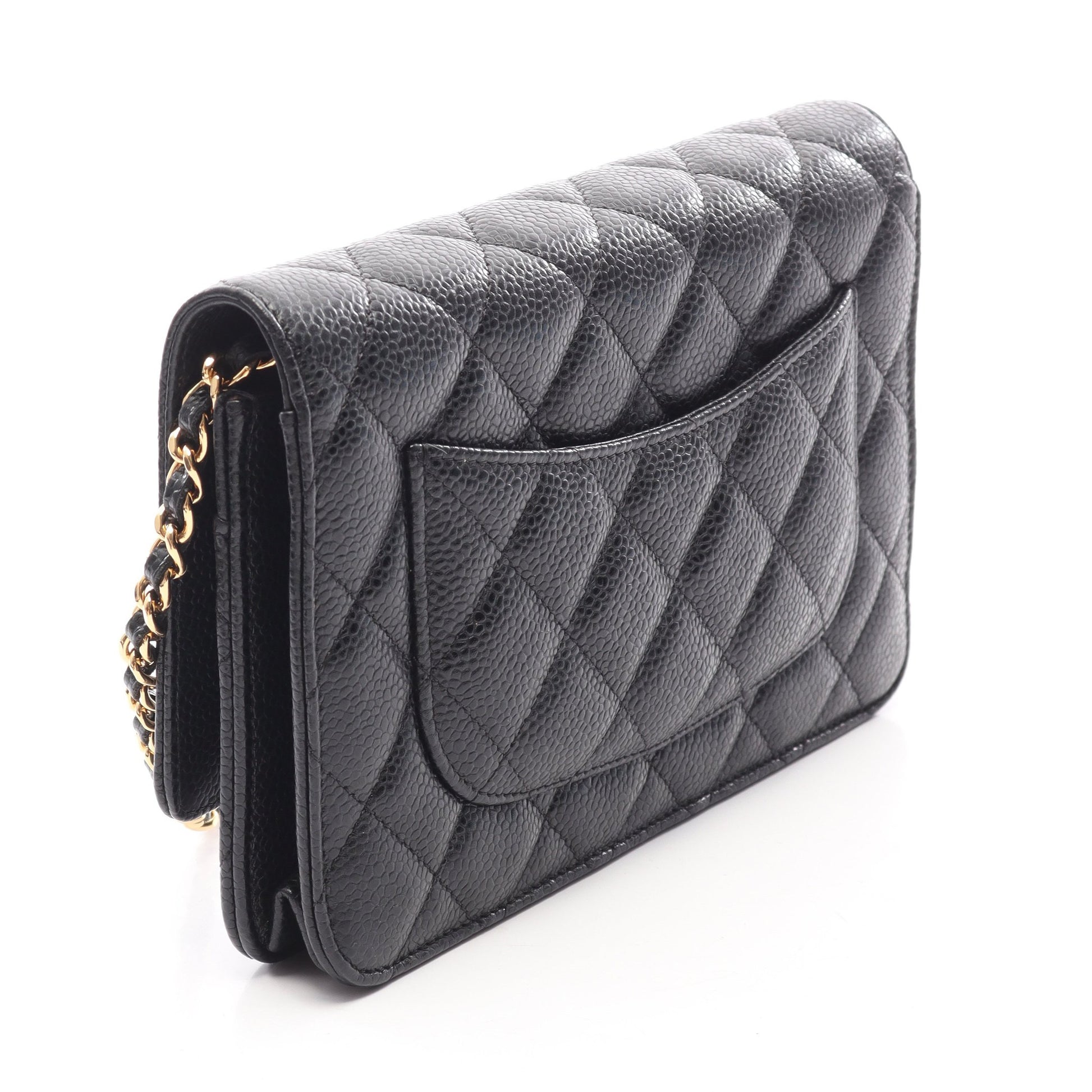 マトラッセ チェーンウォレット キャビアスキン ブラック ゴールド金具 シャネル バッグ CHANEL