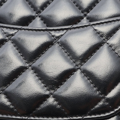 マトラッセ ショルダーウォレット レザー ブラック ゴールド金具 シャネル バッグ CHANEL