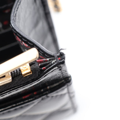 マトラッセ ショルダーウォレット レザー ブラック ゴールド金具 シャネル バッグ CHANEL