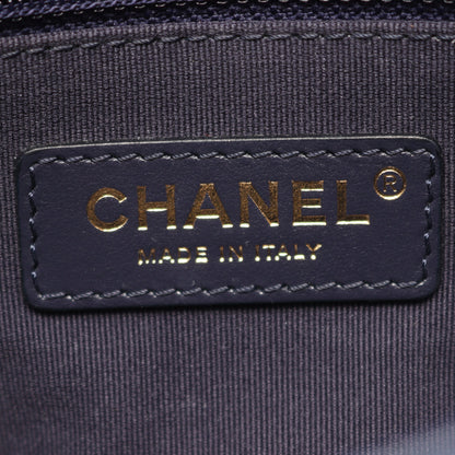 マトラッセ チェーンショルダーバッグ キャビアスキン ネイビー ゴールド金具 シャネル バッグ CHANEL