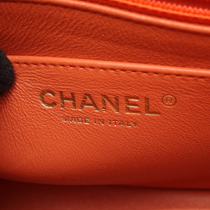 ミニマトラッセ チェーンショルダーバッグ ラムスキン オレンジブラウン ゴールド金具 シャネル バッグ CHANEL