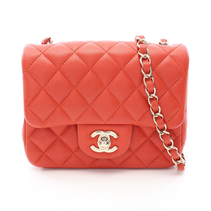 ミニマトラッセ チェーンショルダーバッグ ラムスキン オレンジブラウン ゴールド金具 シャネル バッグ CHANEL