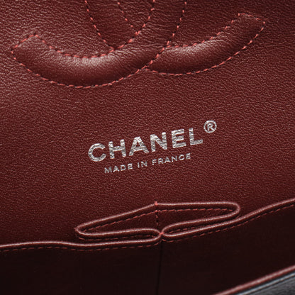マトラッセ Wフラップ Wチェーンショルダーバッグ キャビアスキン ブラック シルバー金具 シャネル バッグ CHANEL