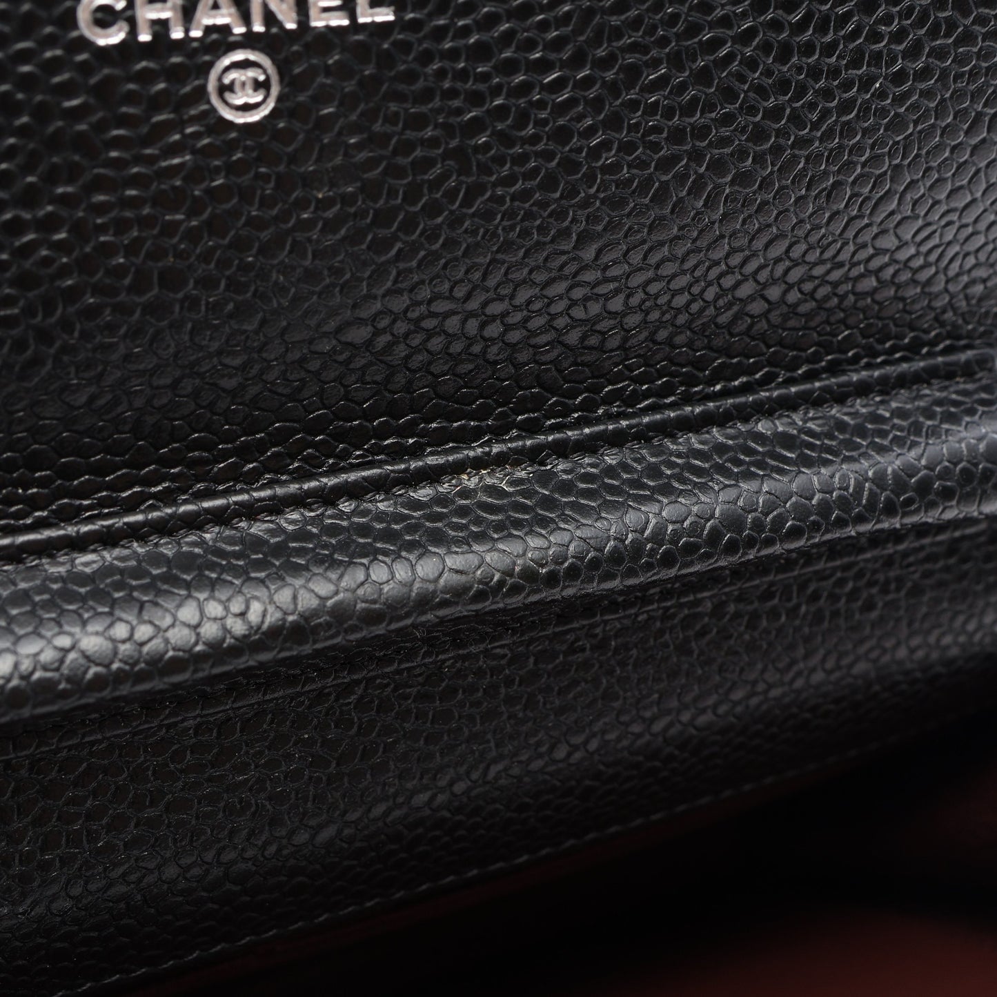 マトラッセ チェーンウォレット キャビアスキン ブラック シルバー金具 シャネル バッグ CHANEL
