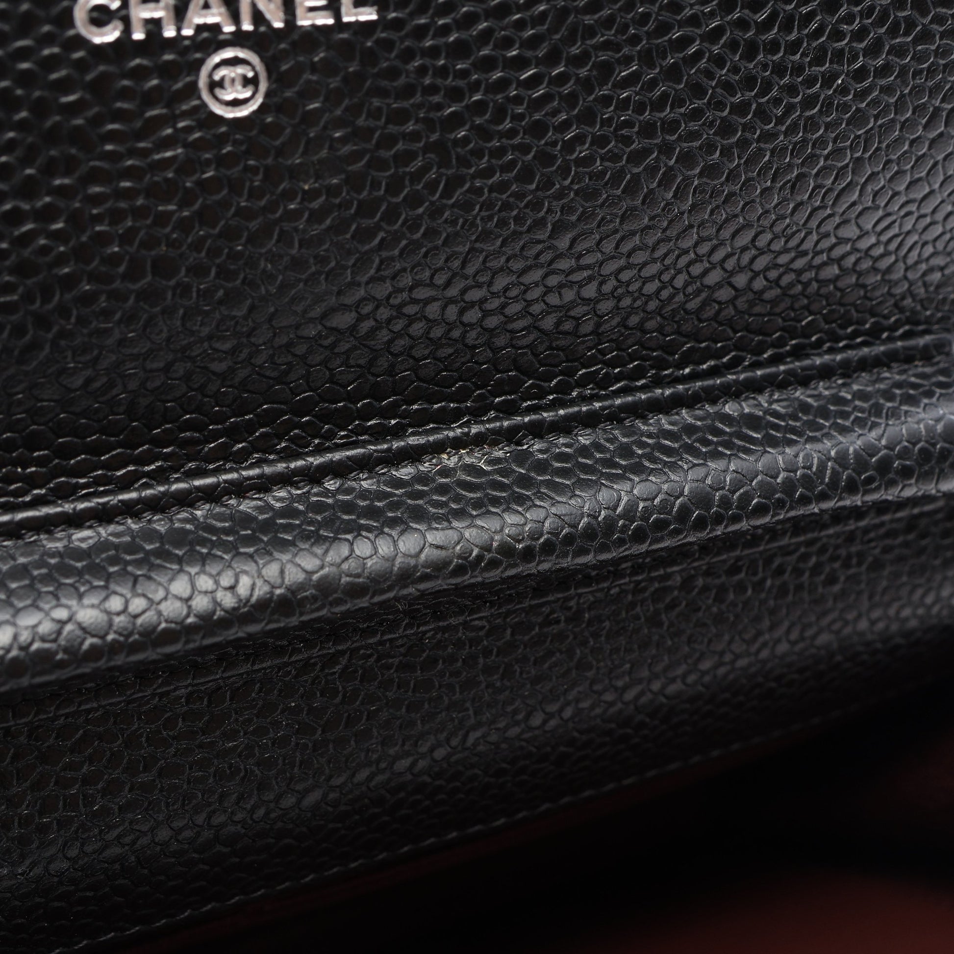 マトラッセ チェーンウォレット キャビアスキン ブラック シルバー金具 シャネル バッグ CHANEL