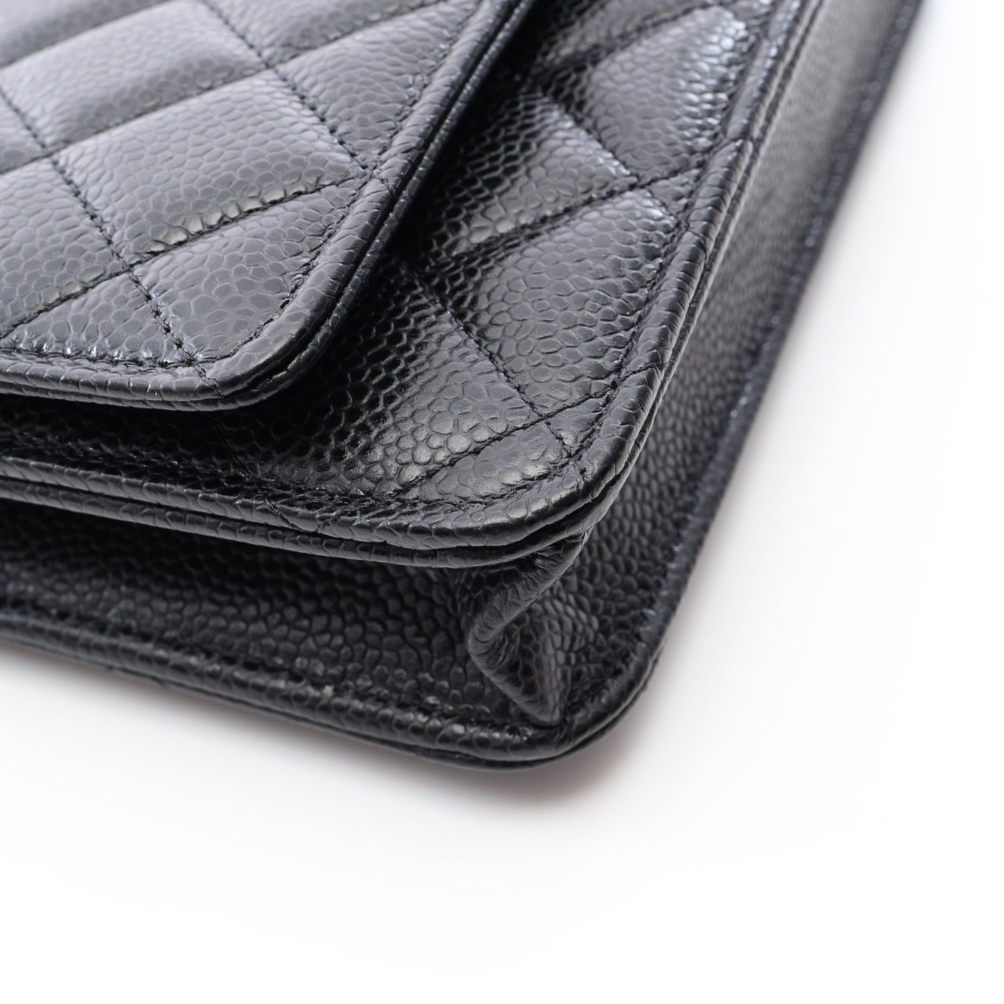 マトラッセ チェーンウォレット キャビアスキン ブラック シルバー金具 シャネル バッグ CHANEL