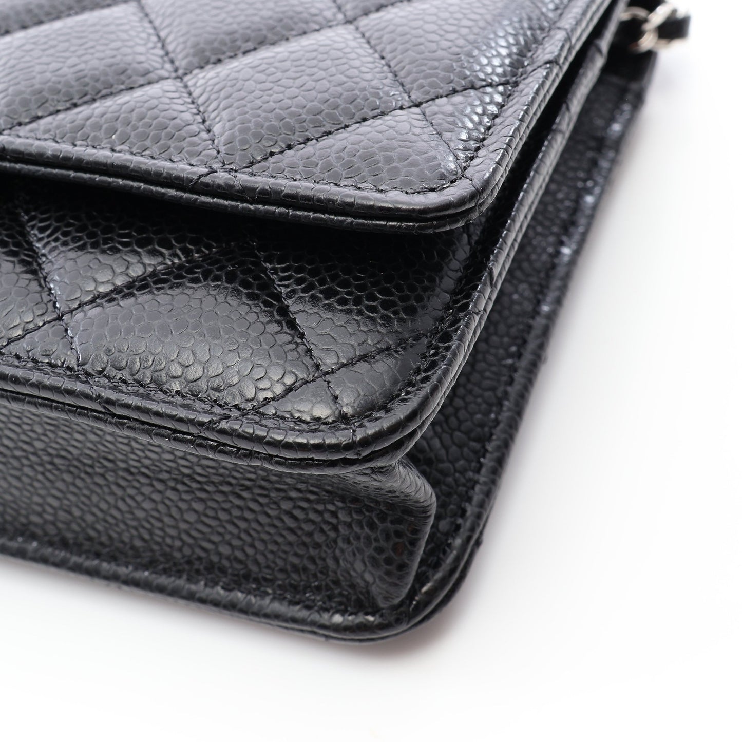 マトラッセ チェーンウォレット キャビアスキン ブラック シルバー金具 シャネル バッグ CHANEL