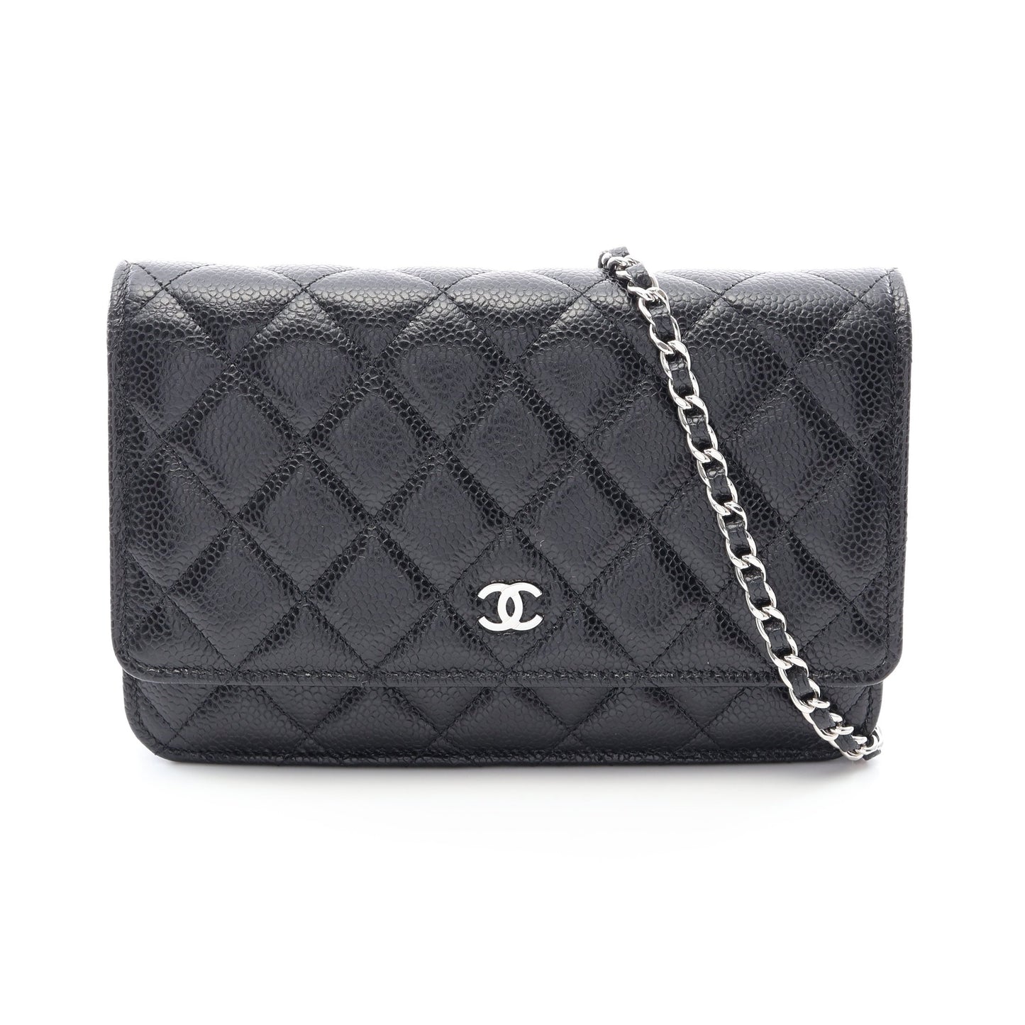 マトラッセ チェーンウォレット キャビアスキン ブラック シルバー金具 シャネル バッグ CHANEL