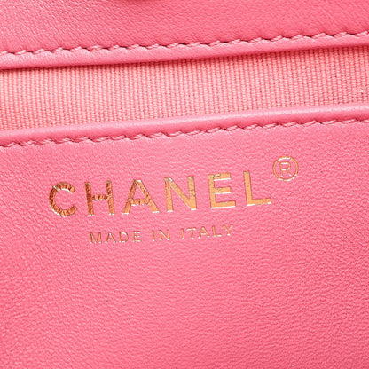 マトラッセ スモールホーボーバック チェーンショルダーバッグ ベロア レザー ピンク ゴールド金具 シャネル バッグ CHANEL