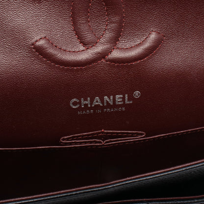 マトラッセ Wフラップ Wチェーンショルダーバッグ キャビアスキン ブラック シルバー金具 シャネル バッグ CHANEL