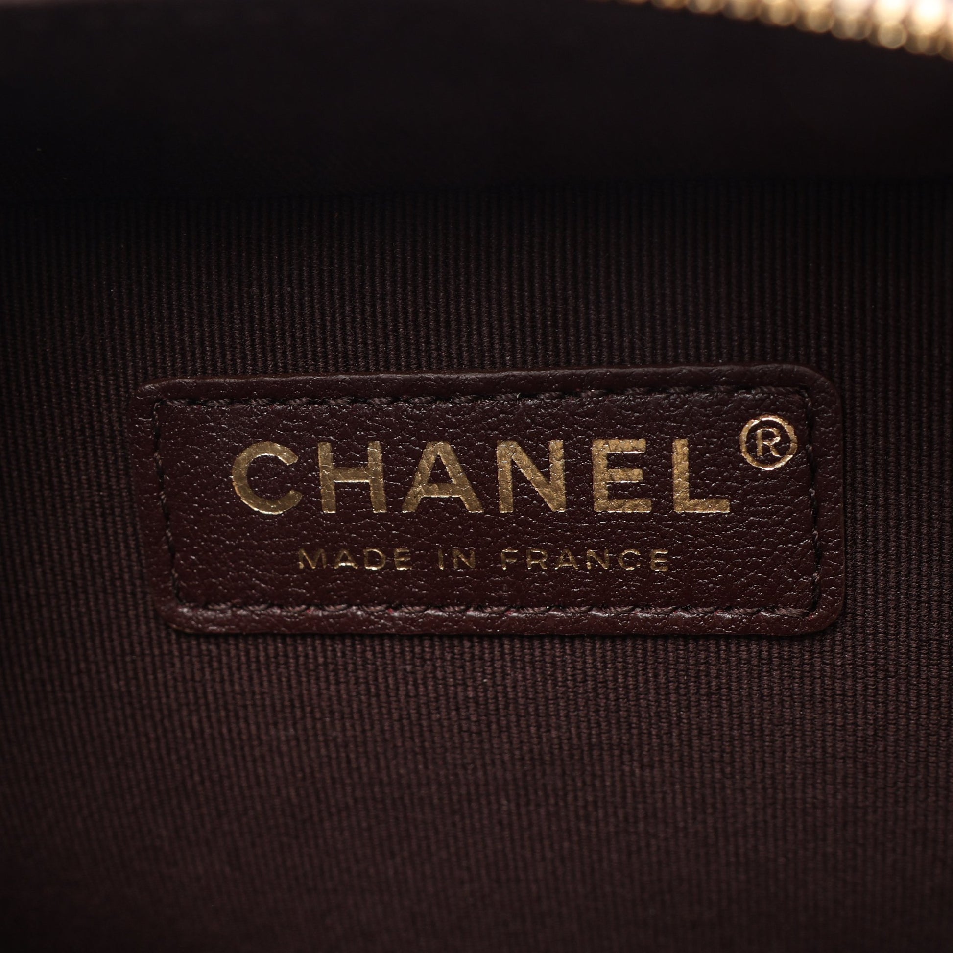 マトラッセ ミニ ボーリング 2WAY チェーンショルダーバッグ ラムスキン ダークブラウン ゴールド金具 シャネル バッグ CHANEL