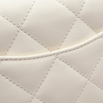 ミニマトラッセ チェーンショルダーバッグ ラムスキン ホワイト ゴールド金具 シャネル バッグ CHANEL