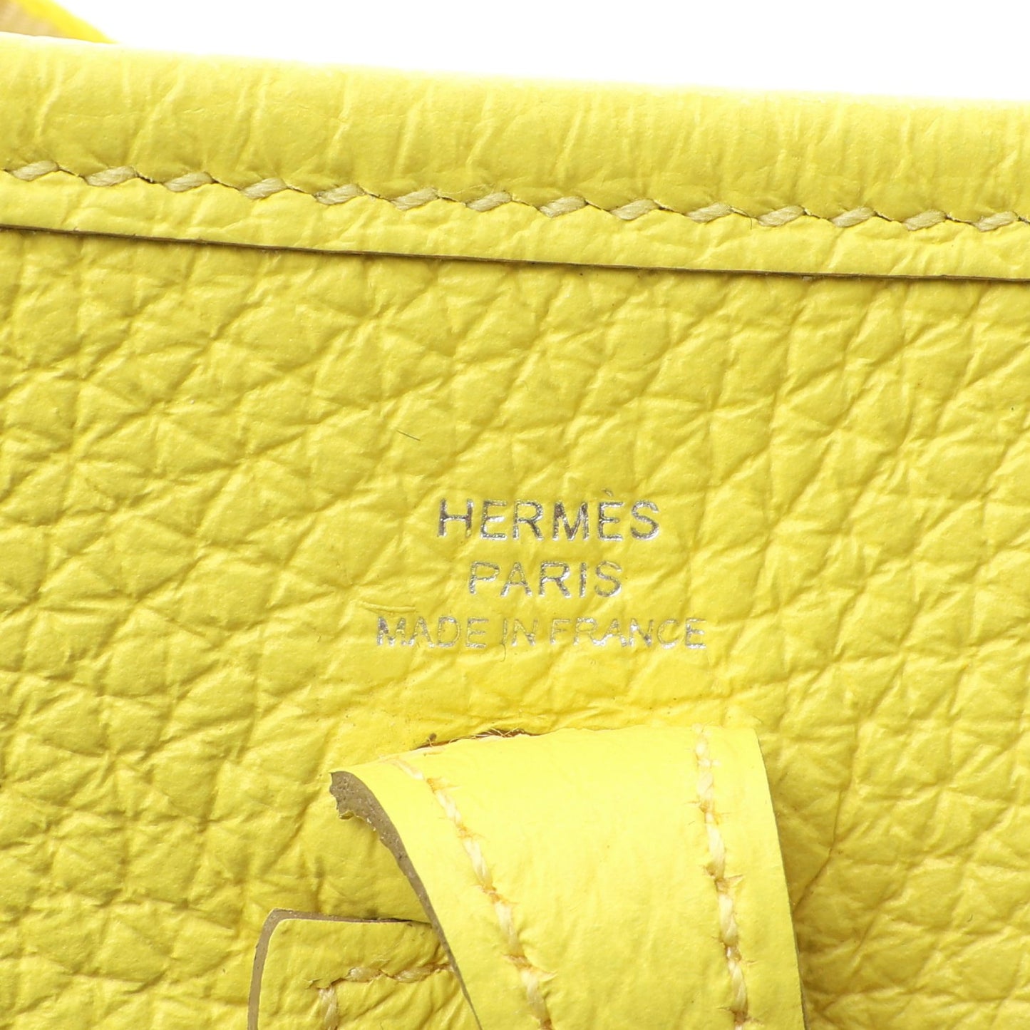 エヴリンTPM アマゾン ライム ショルダーバッグ トリヨンクレマンス イエロー シルバー金具 U刻印 エルメス バッグ HERMES