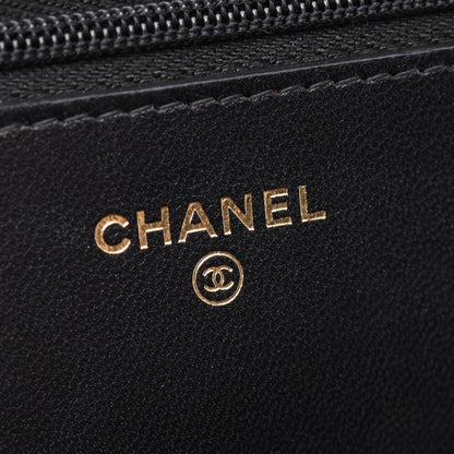 マトラッセ ハートロック チェーンウォレット ラムスキン ブラック ゴールド金具 シャネル バッグ CHANEL