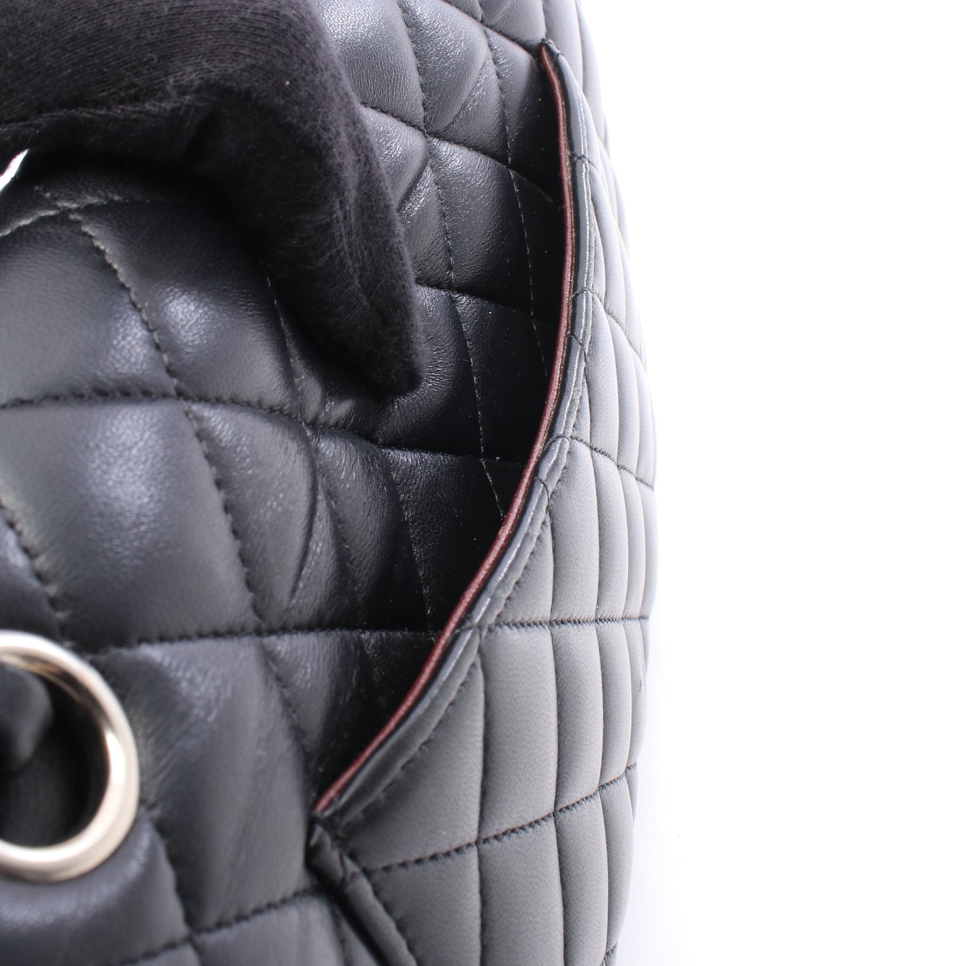 マトラッセ Wフラップ Wチェーンショルダーバッグ ラムスキン ブラック シルバー金具 シャネル バッグ CHANEL