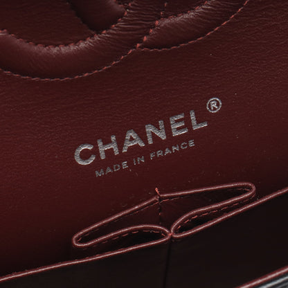 マトラッセ Wフラップ Wチェーンショルダーバッグ ラムスキン ブラック シルバー金具 シャネル バッグ CHANEL