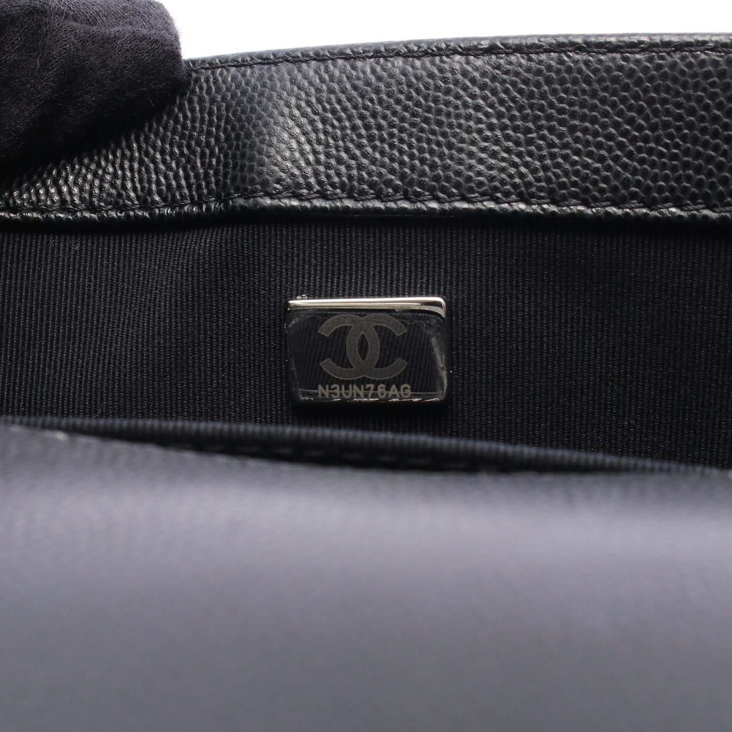 ボーイシャネル チェーンショルダーバッグ キャビアスキン ブラック シルバー金具 シャネル バッグ CHANEL