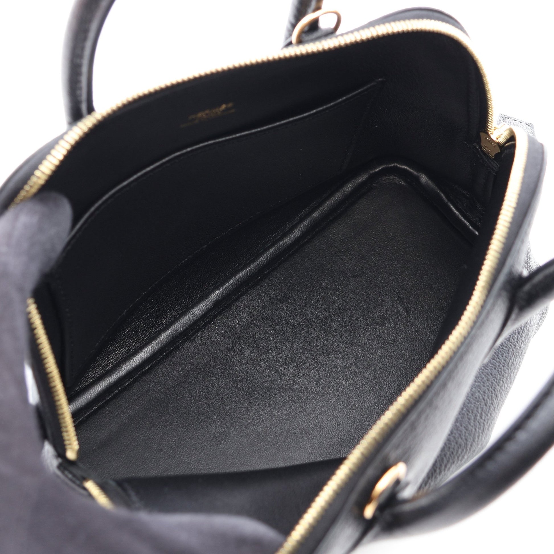 ボリード1923 ミニ 2WAY ハンドバッグ シェーブル ブラック ゴールド金具 W刻印 エルメス バッグ HERMES