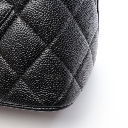 復刻トート ハンドバッグ トートバッグ キャビアスキン ブラック シルバー金具 シャネル バッグ CHANEL