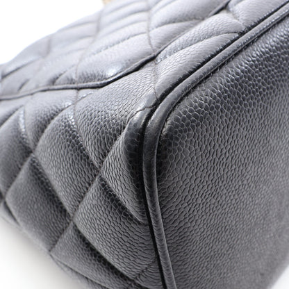 復刻トート ハンドバッグ トートバッグ キャビアスキン ブラック シルバー金具 シャネル バッグ CHANEL