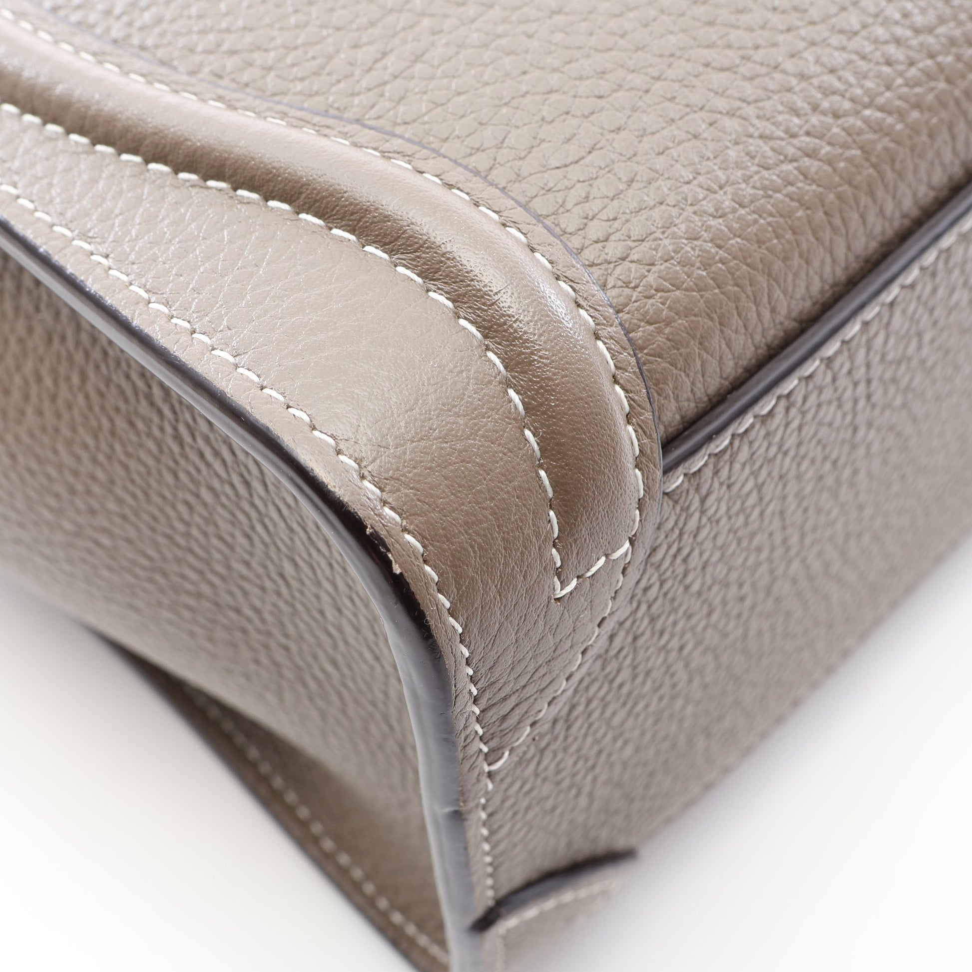 ラゲージ ナノショッパー 2WAY ハンドバッグ レザー グレーブラウン セリーヌ バッグ CELINE