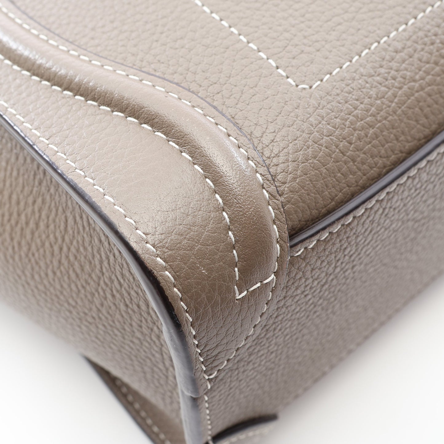 ラゲージ ナノショッパー 2WAY ハンドバッグ レザー グレーブラウン セリーヌ バッグ CELINE